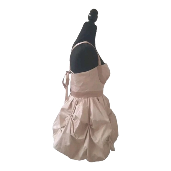 XXI formal Size 6 Sleeveless Ruched Sheath Silky Dress Fairy Party Prom Spring - Picture 6 of 9